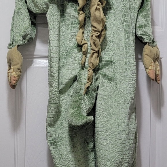 VTG Dinosaur Green Dragon Tail Claws Costume Dress Up Outfit Sz 4T / 44" Length‎ - Picture 2 of 16